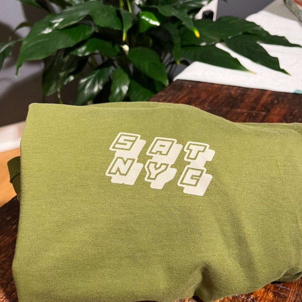 Saturdays Collage Stack Relaxed Long Sleeve Tee Mayfly - Olive - Men's Medium - Picture 6 of 8